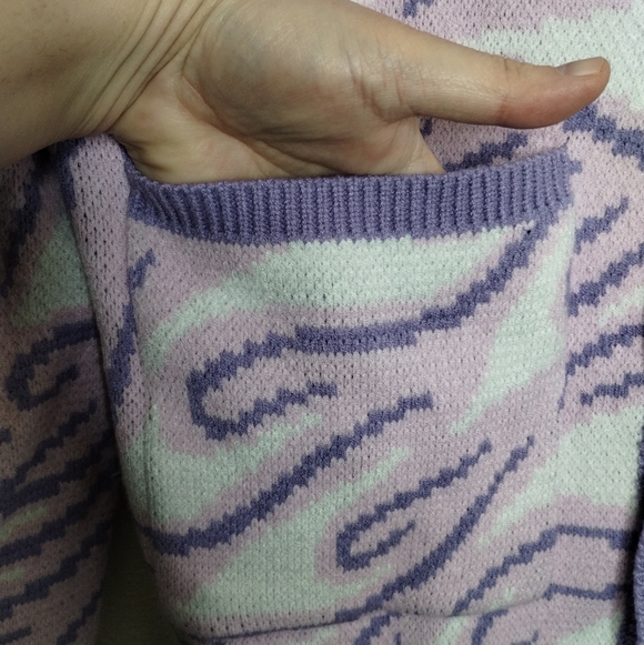 Steady Hands Sagittarius Cardigan Purple Pink White Women's Size Small / Medium - Picture 6 of 10